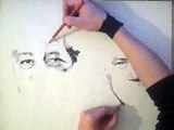 Quest'uomo riesce a disegnare con entrambe le mani