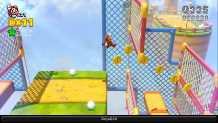 Super Mario 3D World - Part 5 HD - 100% Walkthrough  - World 3 (3-1, 3-2, 3-3) Green Stars & Stamps