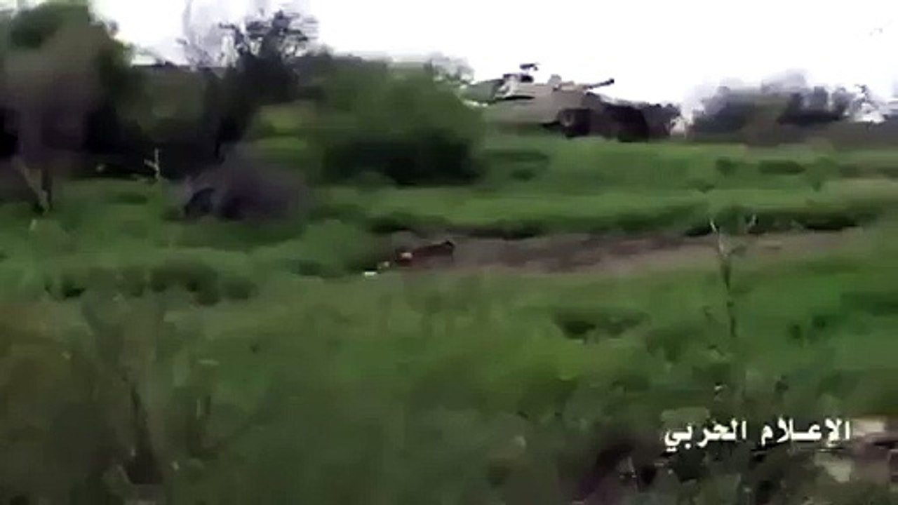 Yemen War 2015 Houthi fighters destroy Saudi M1 Abrams Tank