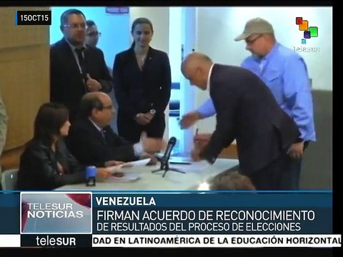 Venezuela: partidos acuerdan reconocer resultados electorales