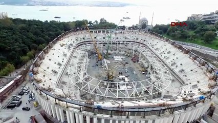 Vodafone Arena'da çatı için halatlar gerildi!