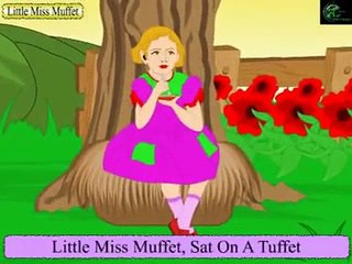 Nursery Rhymes- Little Miss Muffet- with Lyrics KG1