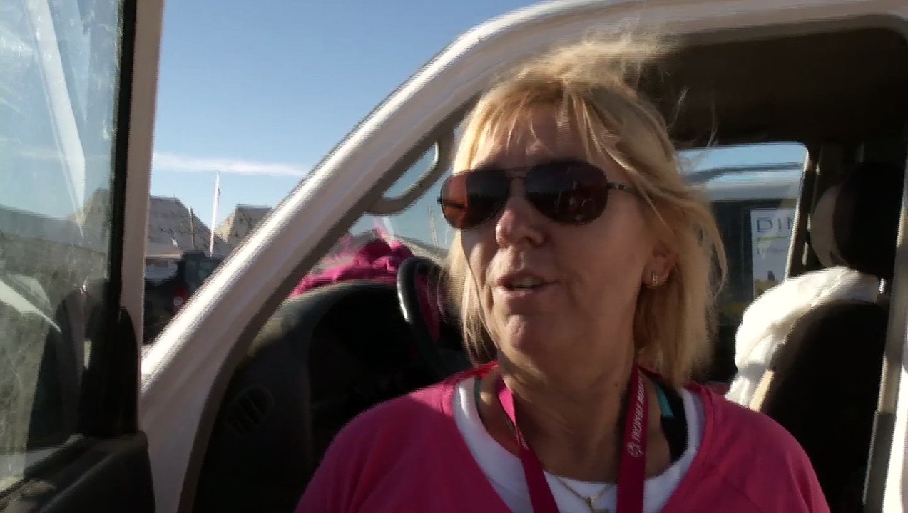 dans les dunes du Trophée Roses des sables avec Corine et Julie