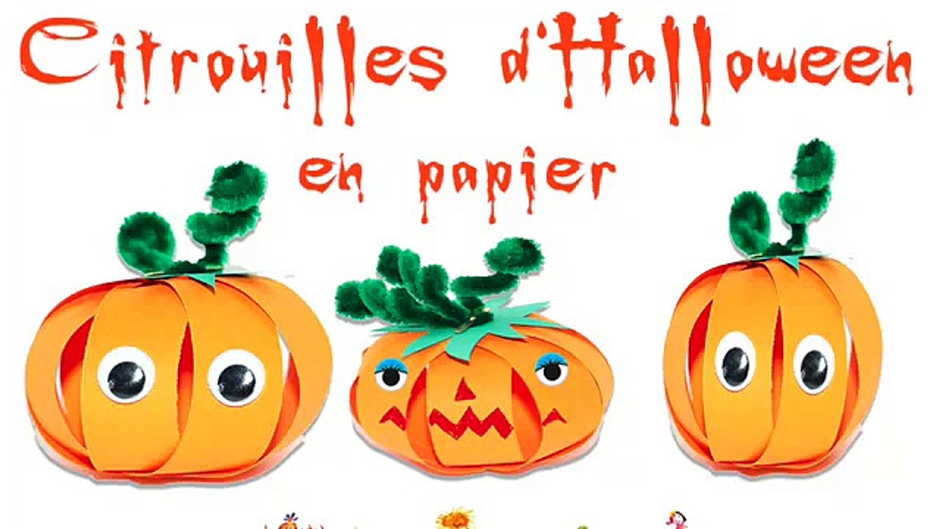 Fabriquer Une Citrouille En Papier citrouille d'Halloween en papier - Vidéo Dailymotion