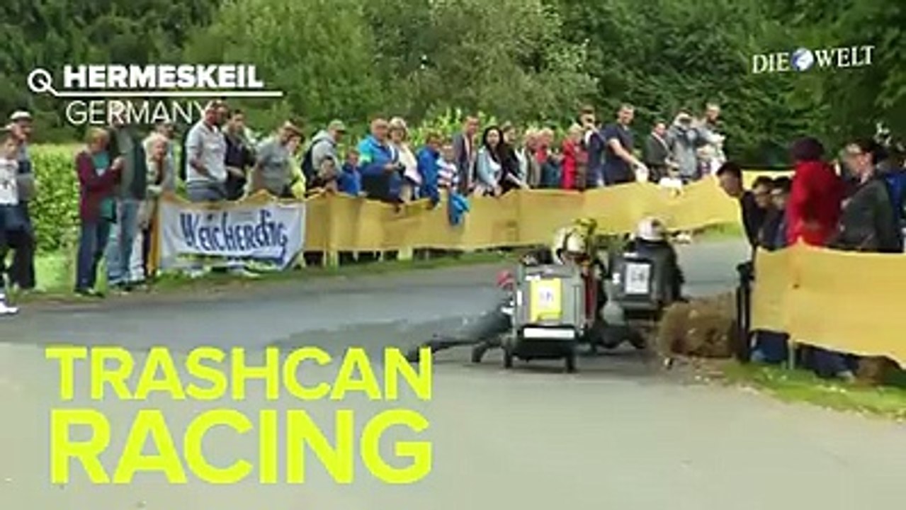 Des courses de poubelles, génial !