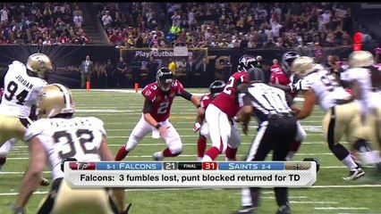 Were the Atlanta Falcons exposed against the New Orleans Saints?