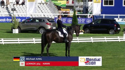 Michael Jung et lenno 364 provisory leader in 7 yo championship after dressage