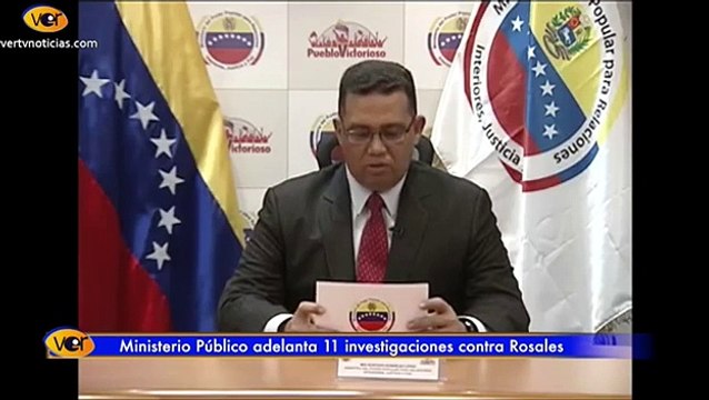 Ministro González López dio las razones de la detención de Manuel Rosales