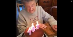 What happen when old lady Blow Out Candles on Birthday Cake.....Hehehehe