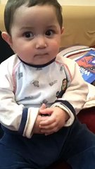 Cute Baby Scared and starting crying .
