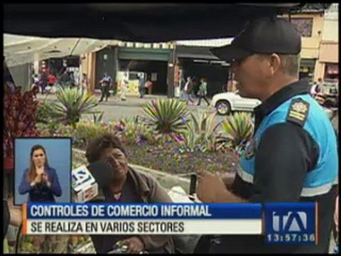 Controles de comercio informal se realiza en varios sectores
