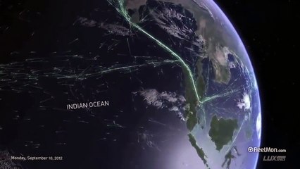 سمندروں میں کس قدر کشتیاں اور جہاز رواں دواں رہتی ہیں ۔۔۔ آئیے سٹیلائٹ کی مدد سے دیکھیے