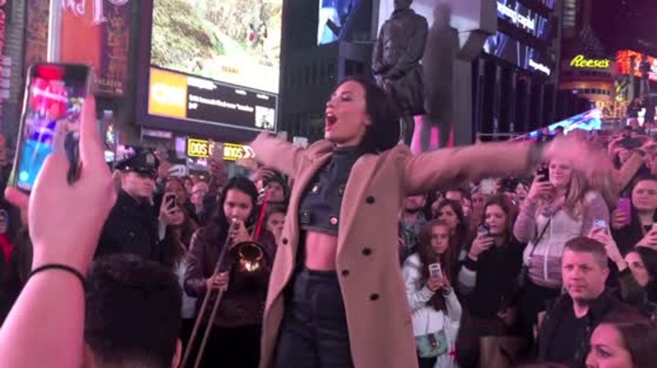 Hear Demi Lovato Rock Times Square With Surprise Performance