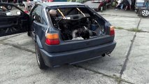 VW Corrado VR6 Twin Engine Turbo Sound & Drag Race Acceleration