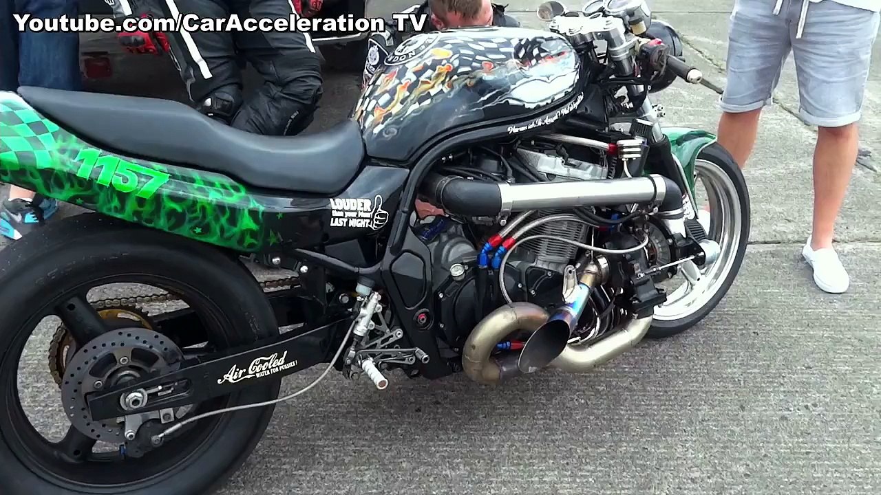 Suzuki GSX R Hayabusa Turbo Acceleration 1/4 Mile Race