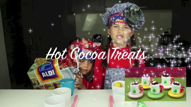 Christmas HOT COCOA TREATS make mini hot chocolate cookie treats for santa how to baking