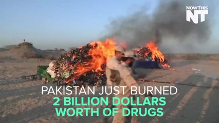 Pakistan Burns $2 Billion Worth Of Drugs & Alcohol