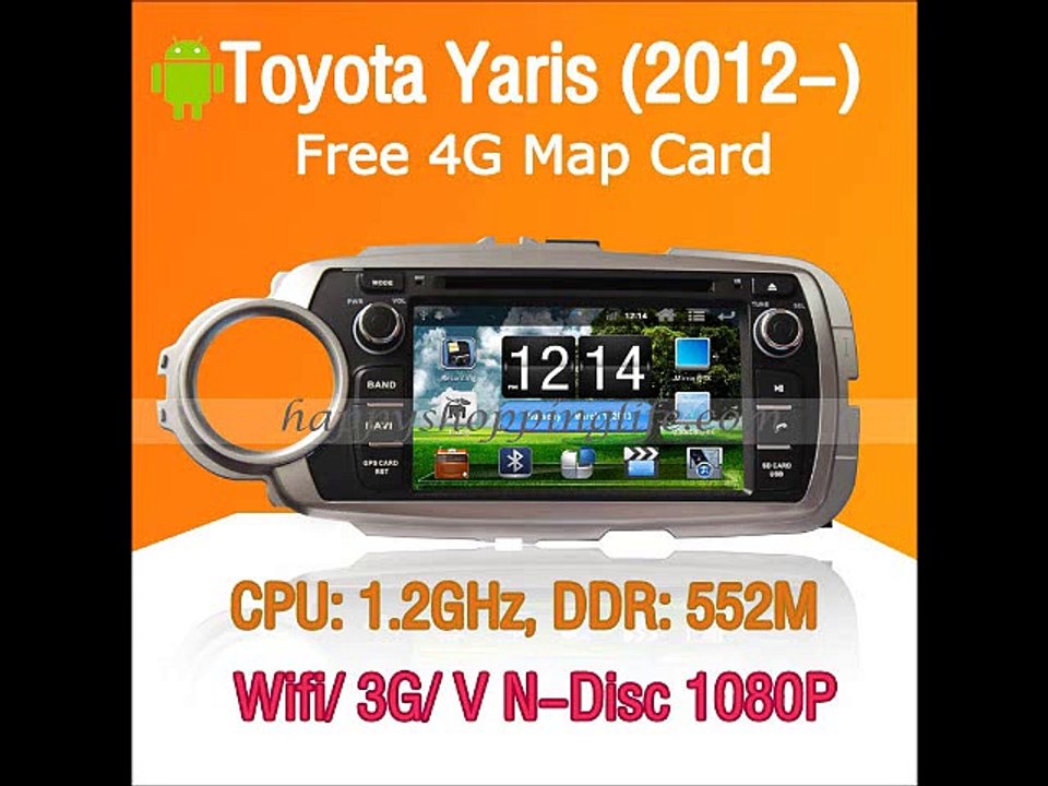 Android Auto DVD system for Toyota Yaris 2012 2013 2014  Car GPS Radio Bluetooth Wifi 3G Internet