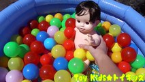 ぽぽちゃん おもちゃアニメ クジラさんとプール❤水遊び Toy Kids ト