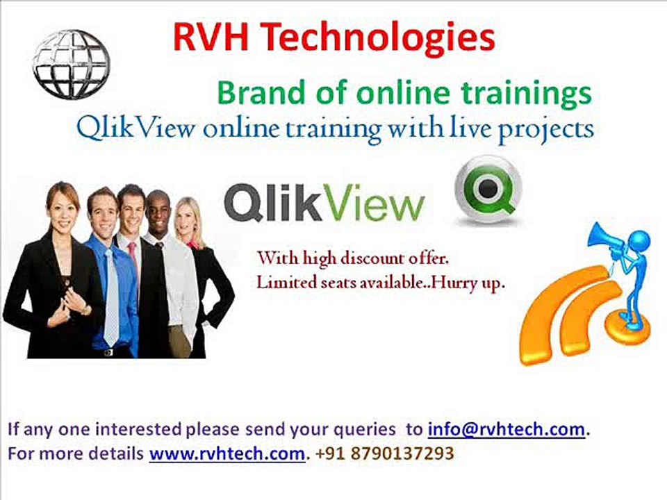 Qlikview online training with live project usa canada india low fees