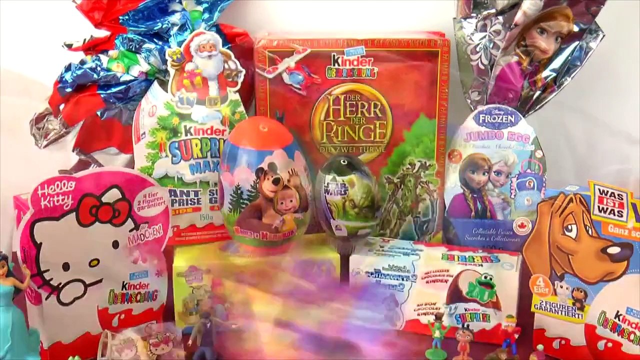 50 Kinder surprise eggs Masha i Medved Spiderman Frozen Surprise Eggs Nursery Rhymes