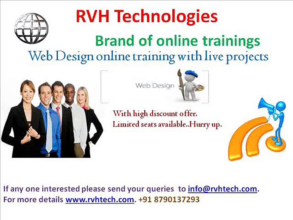 Web Designing online training with live project usa canada india low fees