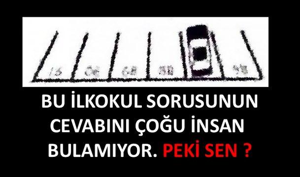 Çoğu insan bu ilkokul sorusunun cevabını bulamıyor. Peki siz ?