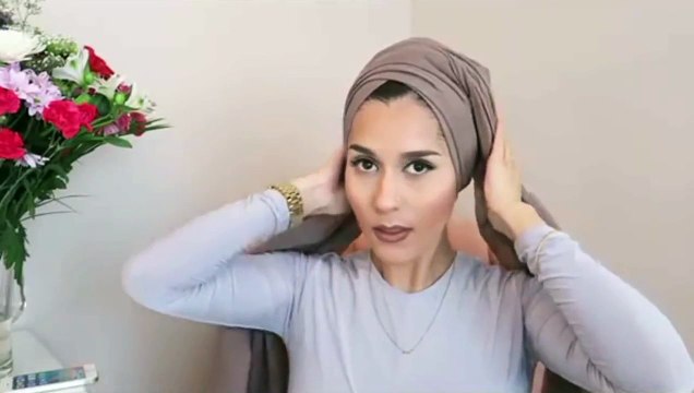 New Hijab Tutorial Turban Style Dina Tokio 2015 -