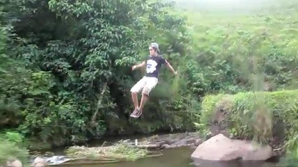 Jumping Over A Creek Fail