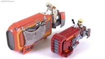LEGO vs. Hasbro! Star Wars Force Awakens Reys Speeder comparison