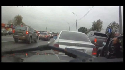 Как пёс разрешил конфликт между водителями