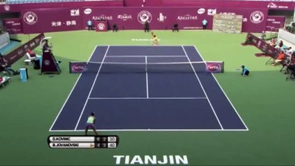 Danka Kovinić vs Bojana Jovanovski - pobjednički poen Danke za finale WTA turnira u Tianjin 2015