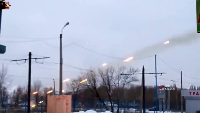 Ukraine War 2015 Massive Grad Rocket Launch in City | War in Donbass