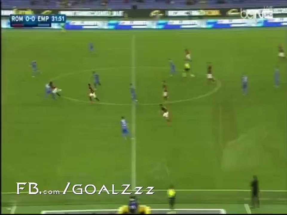 جيرفينيو يهدر مجهود صلاح - مبارة روما وإمبولي الدوري الايطالي 17/10/2015
