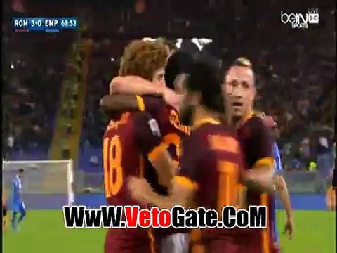 محمد صلاح يتقدم بالهدف الثالث روما فى شباك امبولى