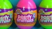 PARTY ANIMALS surpirse eggs!!! Unboxing 3 eggs surprise PARTY ANIMALS! [Full Episode]