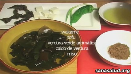 Como cocinar Sopa de Miso con Algas Wakame