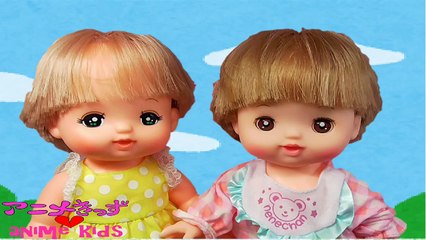 メルちゃん おふろ ネネちゃん と お顔のパックをしたよ♫ おもち�