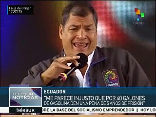 Ecuador: Correa critica condena contra un pequeño contrabandista