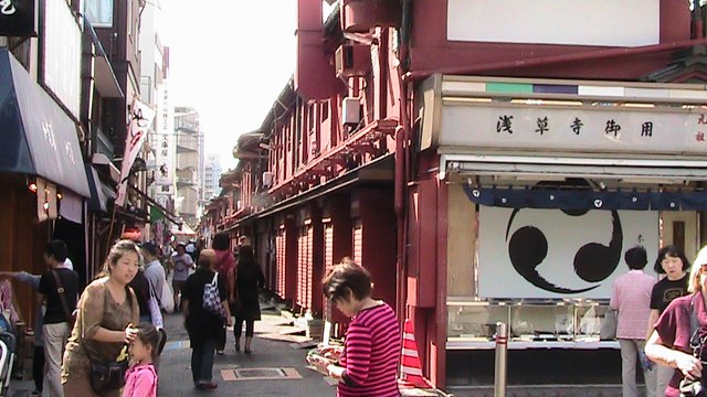 Nakamise Street beside Asakusa Kannon Temple, Tokyo - Japan