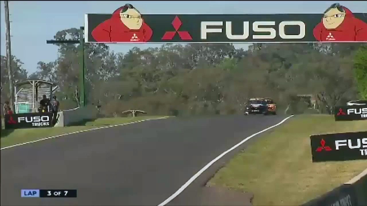 Damien Flacks car catches fire after crash at Bathurst 1000 in New South Wales