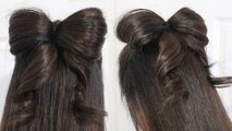 Hair Bow Tutorial Hairstyle Half-Updo for Medium Long Hair