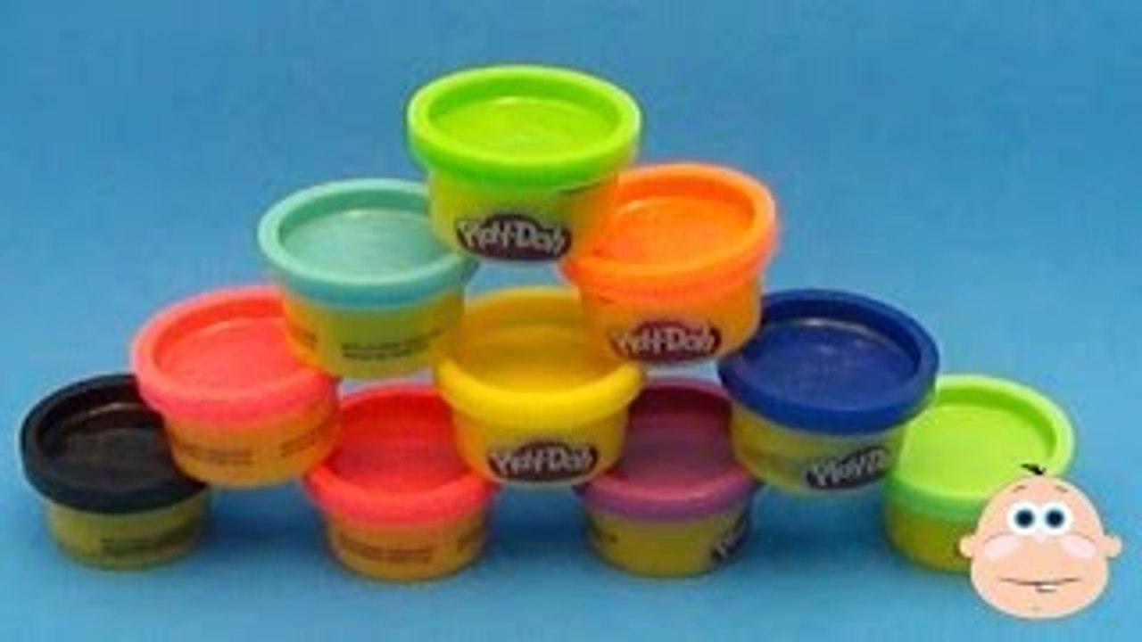 Learn Colours With PLAY-DOH! New Special Edition Multi Colors 10 Mini Cans Opening & Unbox
