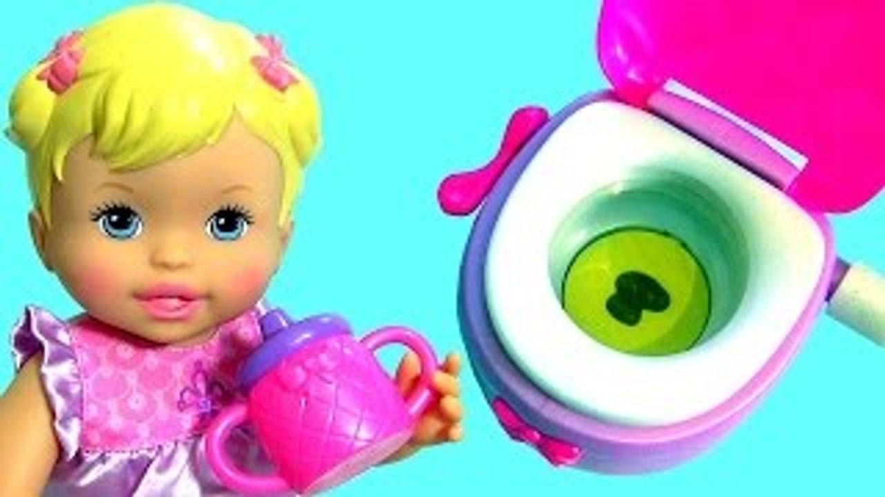 Little Mommy Baby Doll Poops & Pees on a Toilet Toy - The Princess and ...