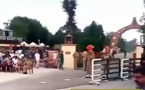 Indian Army Ranger slipped again at Wagha Border Lahore in 2015