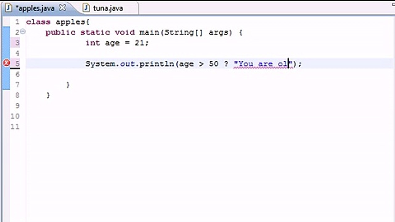 Java Level 1 Tutorial - 20 - Conditional Operators - Sumeet Khan