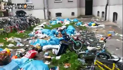 Des migrants jettent les ordures par la fenêtre à Augsbourg