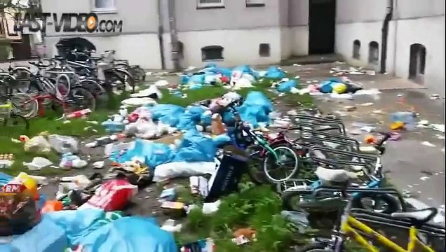 Des migrants jettent les ordures par la fenêtre à Augsbourg