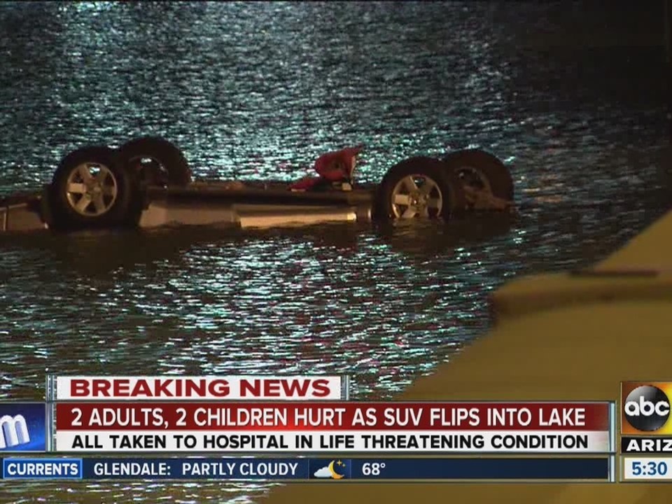 Four pulled from vehicle in Tempe Town Lake video Dailymotion