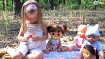 ✔ Кукла Беби Борн и девочка Ярослава с друзьями в лесу на Пикнике - Picnic with a Doll Baby Born